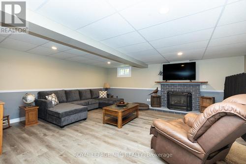 270 Doans Ridge Road, Welland (Cooks Mills), ON - Indoor Photo Showing Basement With Fireplace