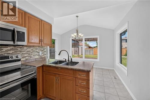 21 Springgarden Crescent, Hamilton, ON - Indoor Photo Showing Kitchen With Double Sink