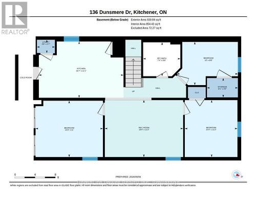 Basement Floor (unit 2) Plan - 136 Dunsmere Drive, Kitchener, ON - Other