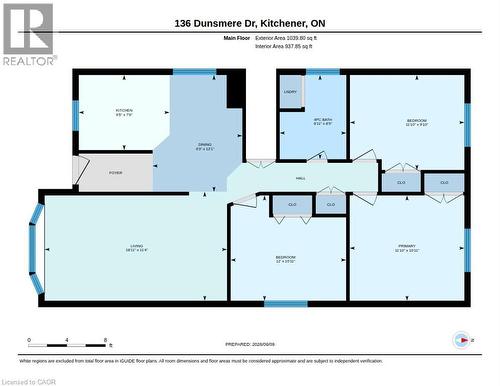 Main Floor (unit 1) plan - 136 Dunsmere Drive, Kitchener, ON - Other