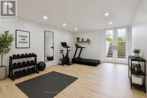 Virtually Staged - 1143 Kane Road, Mississauga, ON - Indoor Photo Showing Gym Room
