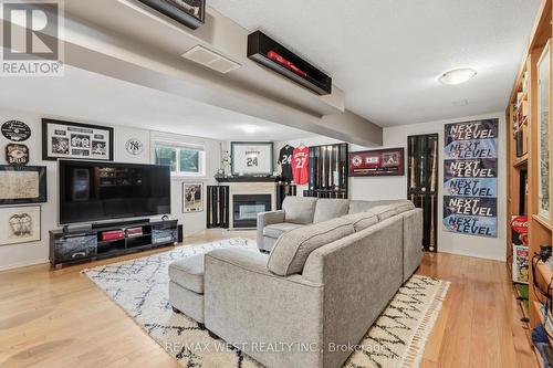 515 Berkindale Drive, Hamilton, ON - Indoor Photo Showing Living Room With Fireplace
