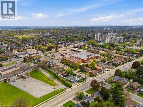 Aerial perspective showcasing a residential property within a broader community setting - 773 Lawrence Road, Hamilton, ON - Outdoor With View