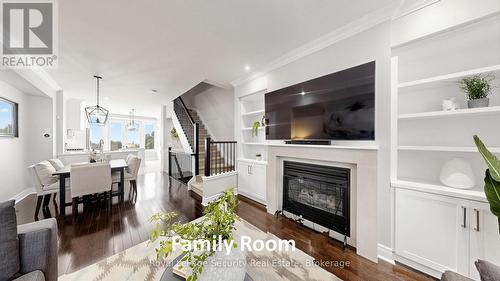 1830 Burnhamthorpe Road E, Mississauga, ON - Indoor Photo Showing Living Room With Fireplace