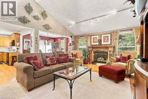 Living room - 39 Everwood Run, Kitchener, ON - Indoor Photo Showing Living Room With Fireplace