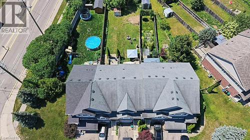 Townhouse row with gray shingle roofing - 60 Featherstone Street, Kitchener, ON - Outdoor With View