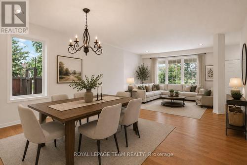 Virtually staged - living/dining room - 32 Vistapointe Drive, Ottawa, ON - Indoor Photo Showing Dining Room