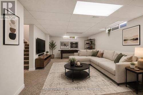Virtually staged - Rec room - 32 Vistapointe Drive, Ottawa, ON - Indoor Photo Showing Living Room