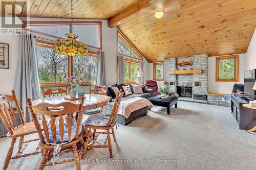 133 Harrison Road, Nipissing, ON - Indoor With Fireplace