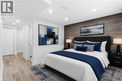 Virtually Staged Photo - 332 Woodworth Drive W, Ancaster, ON - Indoor Photo Showing Bedroom