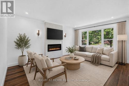 200 Island Park Drive, Ottawa, ON - Indoor Photo Showing Living Room With Fireplace
