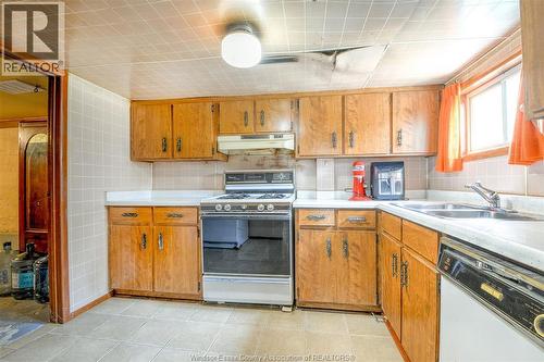 1233 Lincoln, Windsor, ON - Indoor Photo Showing Kitchen With Double Sink