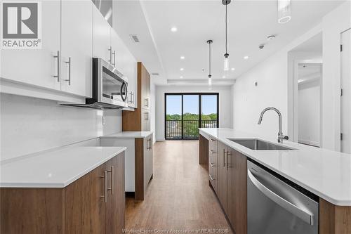 595 Lilymac Unit# 409, Windsor, ON - Indoor Photo Showing Kitchen With Upgraded Kitchen