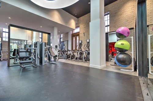 Exercise Room - 3502-1188 Rue St-Antoine O., Montréal (Ville-Marie), QC - Indoor Photo Showing Gym Room