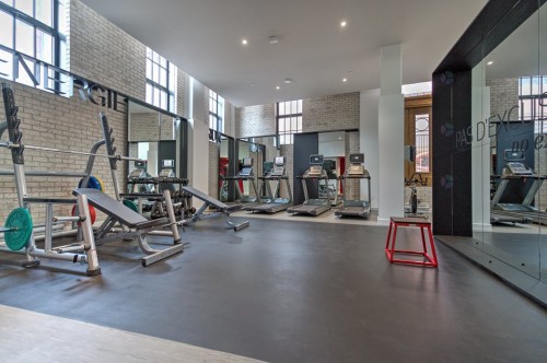 Exercise Room - 3502-1188 Rue St-Antoine O., Montréal (Ville-Marie), QC - Indoor Photo Showing Gym Room