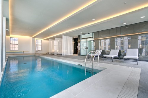 Pool - 3502-1188 Rue St-Antoine O., Montréal (Ville-Marie), QC - Indoor Photo Showing Other Room With In Ground Pool