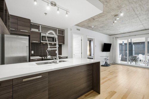 Cuisine - 101-225 Rue De La Montagne, Montréal (Le Sud-Ouest), QC - Indoor Photo Showing Kitchen With Double Sink