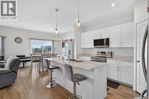 8 Aspen Place, Humboldt, SK - Indoor Photo Showing Kitchen With Stainless Steel Kitchen With Double Sink With Upgraded Kitchen