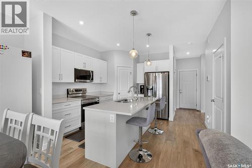8 Aspen Place, Humboldt, SK - Indoor Photo Showing Kitchen With Stainless Steel Kitchen With Double Sink With Upgraded Kitchen