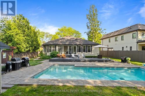 1195 Crestdale Road, Mississauga, ON - Outdoor With In Ground Pool With Deck Patio Veranda With Backyard