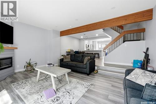 4005 Gordon Road, Regina, SK - Indoor Photo Showing Living Room With Fireplace