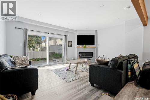 4005 Gordon Road, Regina, SK - Indoor Photo Showing Living Room With Fireplace