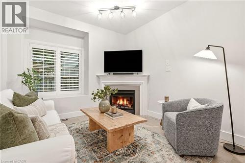 1361 Stephenson Drive, Burlington, ON - Indoor Photo Showing Living Room With Fireplace