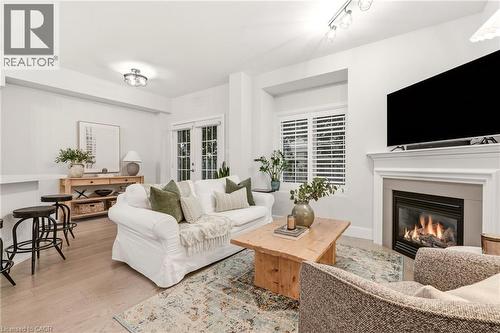 1361 Stephenson Drive, Burlington, ON - Indoor Photo Showing Living Room With Fireplace