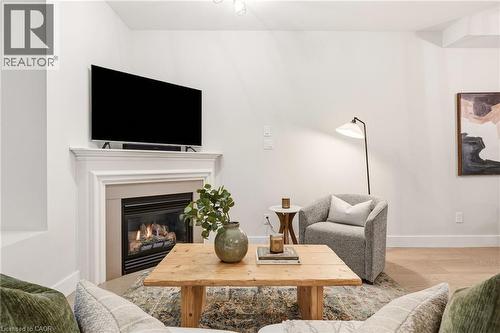 1361 Stephenson Drive, Burlington, ON - Indoor Photo Showing Living Room With Fireplace