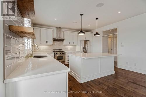 569 Eclipse Walk, London North (North B), ON - Indoor Photo Showing Kitchen With Double Sink With Upgraded Kitchen