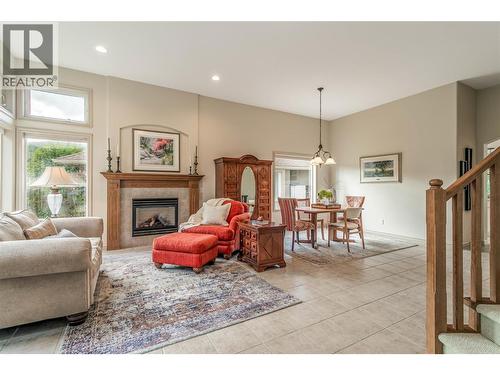 4122 Gallaghers Boulevard S, Kelowna, BC - Indoor Photo Showing Living Room With Fireplace
