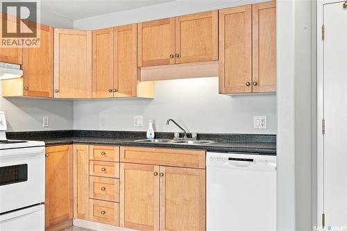 209 215 Lowe Road, Saskatoon, SK - Indoor Photo Showing Kitchen With Double Sink