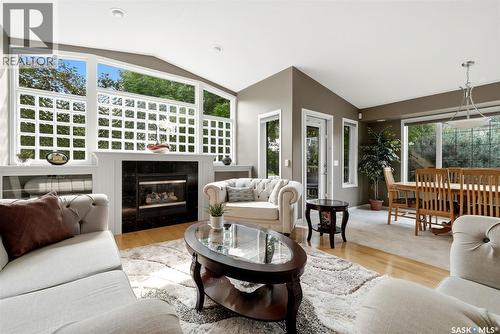 3940 Nottingham Crescent, Regina, SK - Indoor Photo Showing Living Room With Fireplace