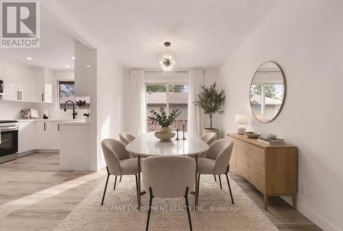 VIRTUALLY STAGED - 345 Berkindale Drive, Hamilton, ON - Indoor Photo Showing Dining Room