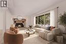 VIRTUALLY STAGED - 345 Berkindale Drive, Hamilton, ON  - Indoor Photo Showing Living Room With Fireplace 