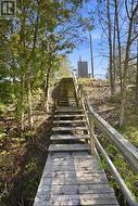Stairway across the road from the boat dock. - 