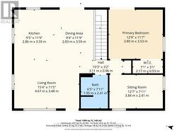 House main level floor plan. - 