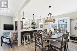 Open concept kitchen and dining area. - 