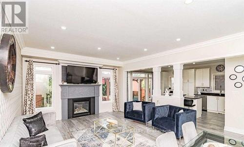 4760 Deforest Crescent, Burlington, ON - Indoor Photo Showing Living Room With Fireplace