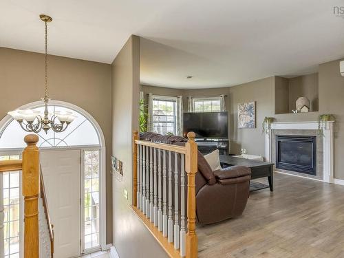 16 Quindora Crescent, Dartmouth, NS - Indoor Photo Showing Living Room With Fireplace