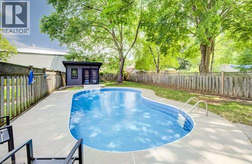34 Moore Avenue N, Waterloo, ON - Outdoor With In Ground Pool With Backyard