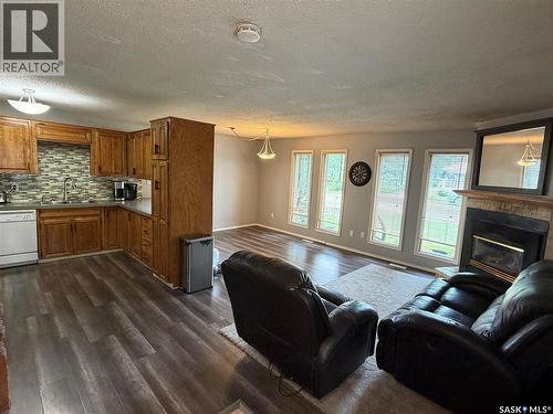 202 1St Street E, Turtleford, SK - Indoor Photo Showing Living Room With Fireplace