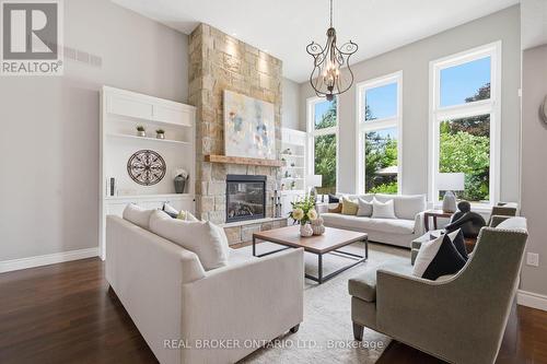 6 Pioneer Tower Crescent, Kitchener, ON - Indoor Photo Showing Living Room With Fireplace