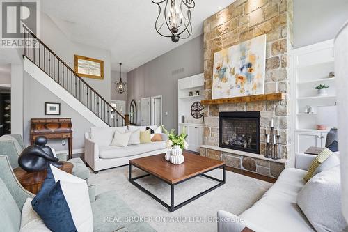 6 Pioneer Tower Crescent, Kitchener, ON - Indoor Photo Showing Living Room With Fireplace