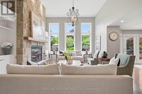 6 Pioneer Tower Crescent, Kitchener, ON - Indoor Photo Showing Living Room With Fireplace
