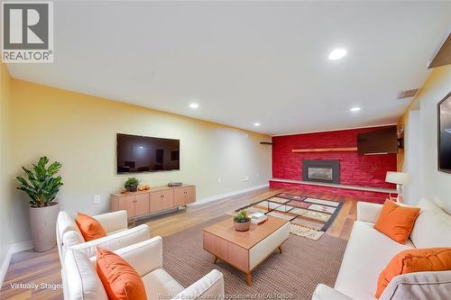 2979 Orion Crescent, Windsor, ON - Indoor Photo Showing Living Room With Fireplace