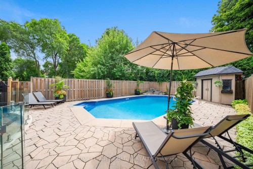 4194 Trellis Crescent, Mississauga, ON - Outdoor With In Ground Pool With Deck Patio Veranda With Backyard