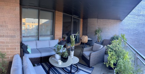 Patio - 702-360 Rue Atateken, Montréal (Ville-Marie), QC - Outdoor With Exterior