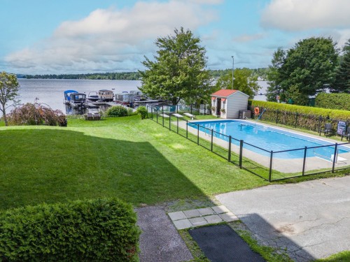 Pool - 207-100 Rue Du Lac, Sherbrooke (Brompton/Rock Forest/Saint-Élie/Deauville), QC - Outdoor With In Ground Pool With View