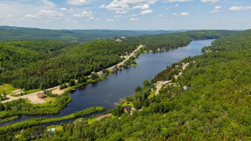 Aerial View - 80Z Ch. Du Lac-St-Louis E., Saint-Zénon, QC - Outdoor With Body Of Water With View